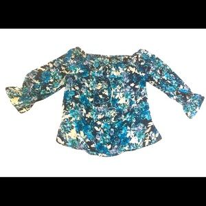 Sami & Jo Plus Size 2X Floral Blouse 3/4 Sleeve Multiple Ways to Wear